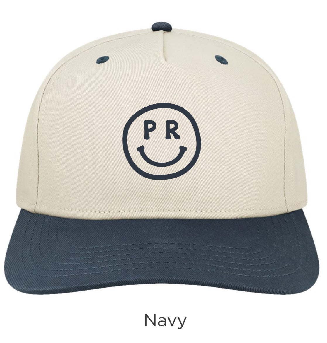 Classic PR Feliz Baseball Cap in Navy Blue