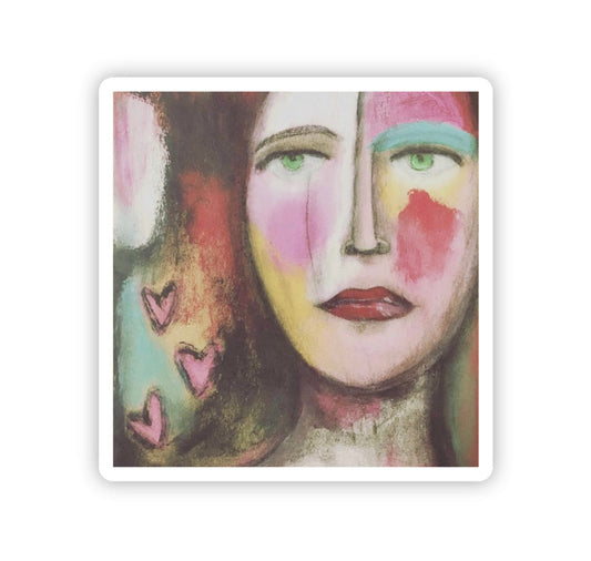 Hearts Face Sticker