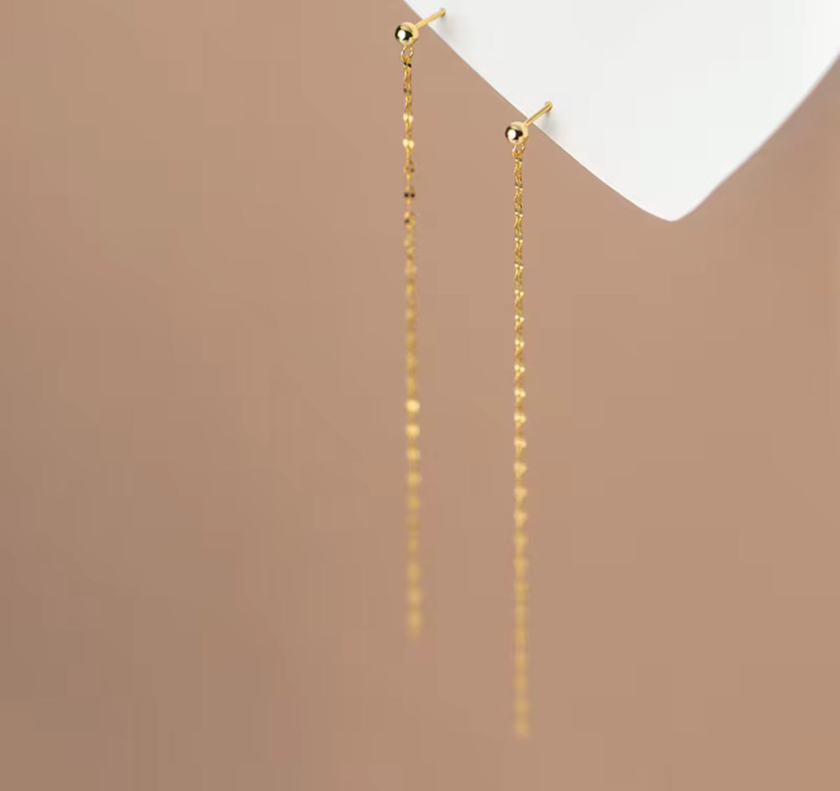 Long Sparkle Dangle Earrings