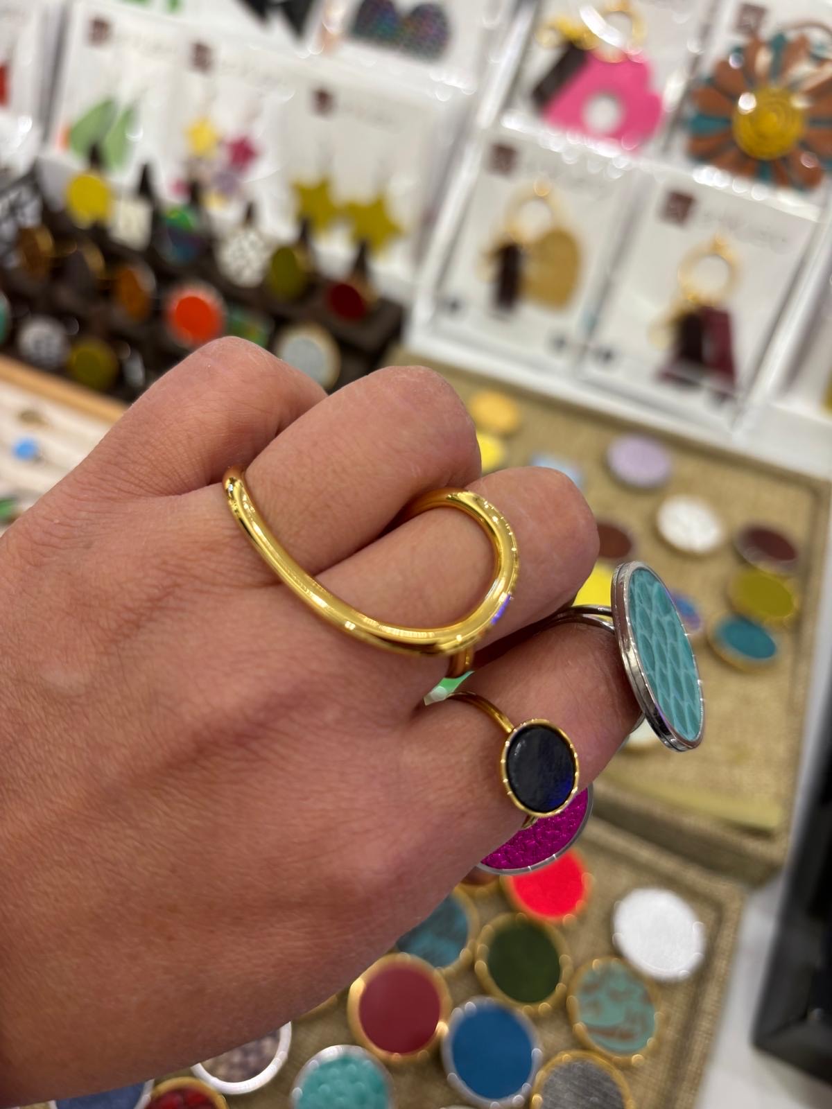 Abstract Two Finger Ring